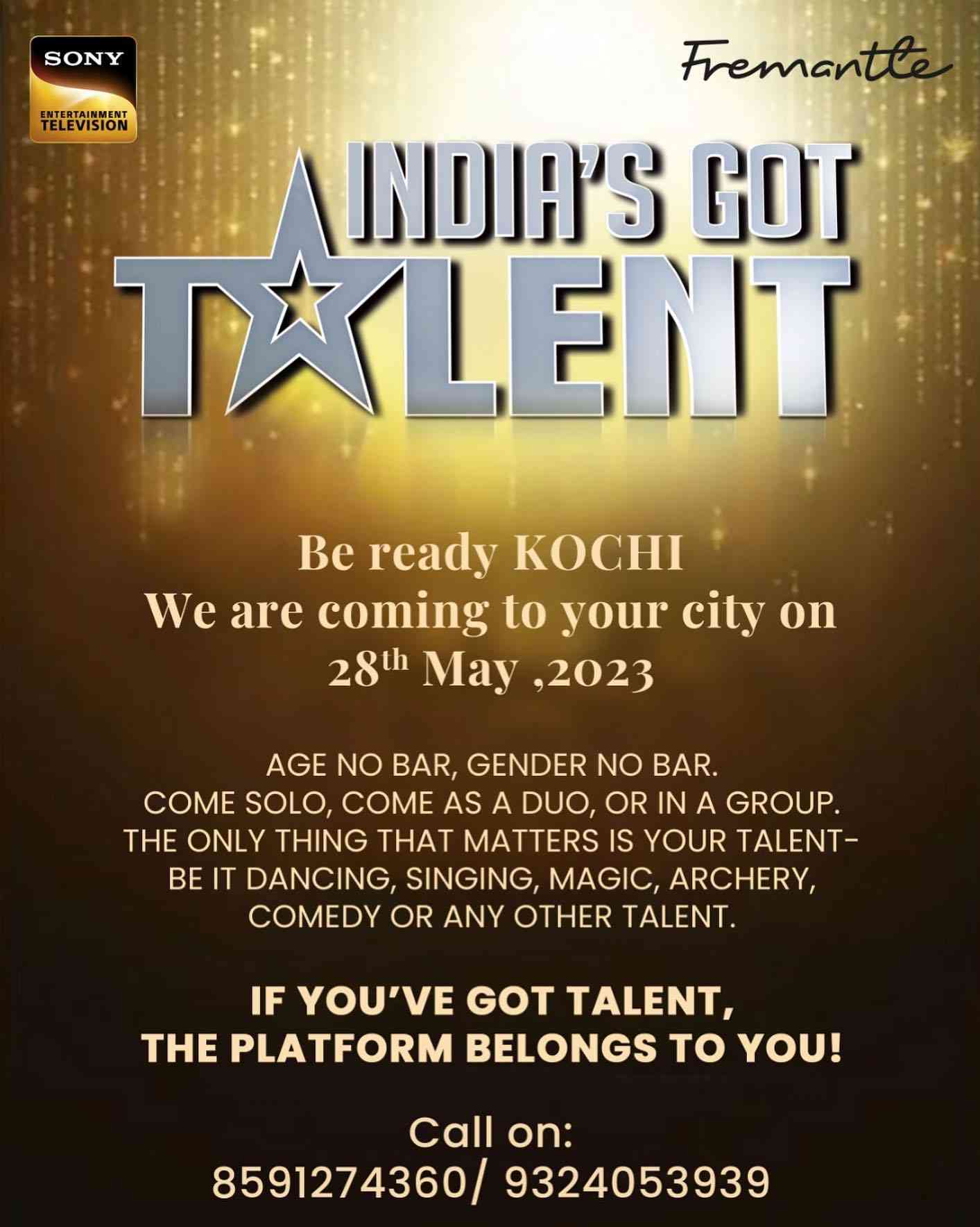 India Got Talent 2023 Audition Registration Casting Dates Venues